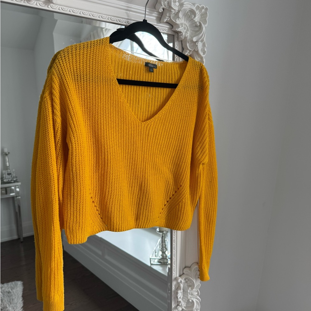 Yellow V-Neck Sweater